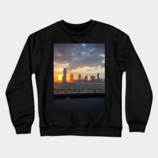 Sunset at Battery Park City, Manhattan Crewneck Sweatshirt